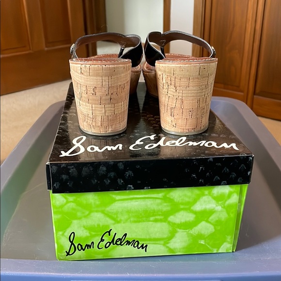 Sam Edelman Black Wedge Sandals - Picture 3 of 6